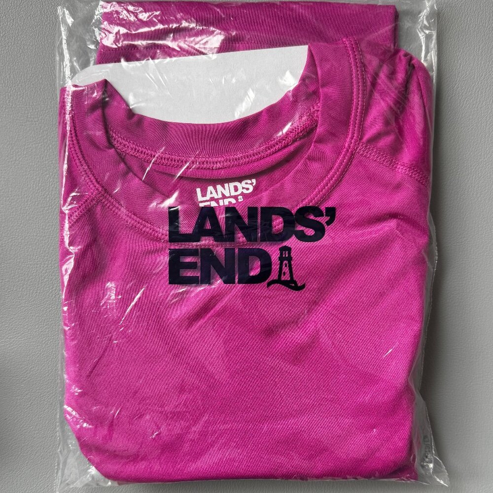 Lands' End Girls Thermal Base Layer Long Underwear Thermaskin Crew Neck Shirt